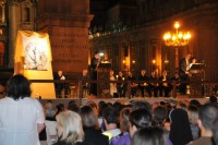 La veglia per il Papa